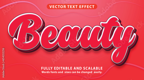Vector purple shiny beauty woman vector editable text effect template