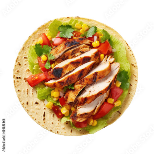 Grilled Chicken Taco Isolat...