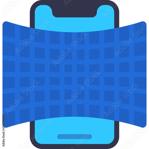 Bending Screen On Mobile Icon
