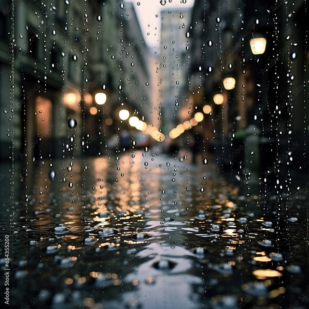 Moments stops while raining