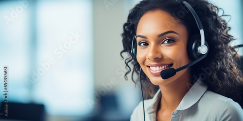 A picture of a person using a headset