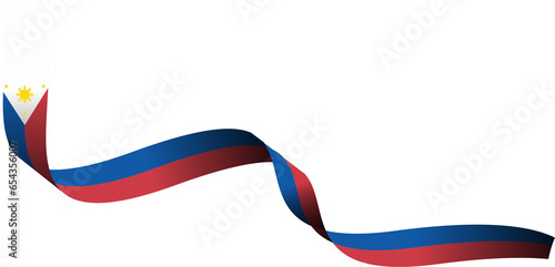Philippines Flag Ribbon Shape