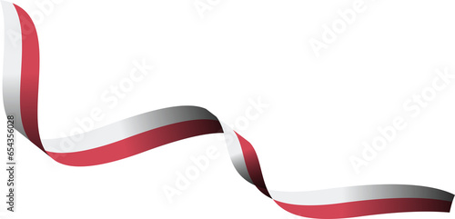 Poland Flag Ribbon Shape