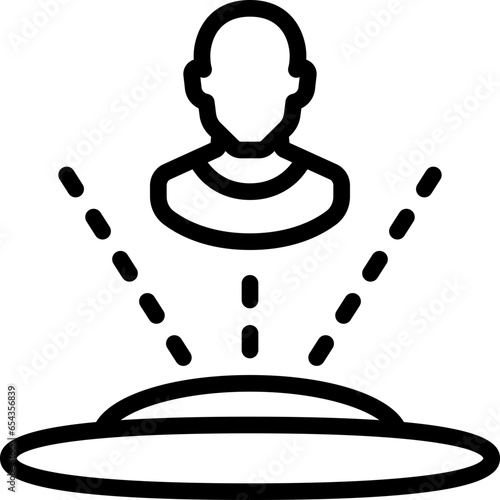 Holographic Person Icon