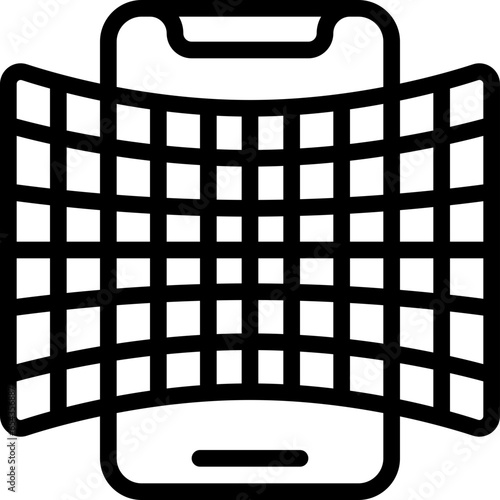 Bending Screen On Mobile Icon