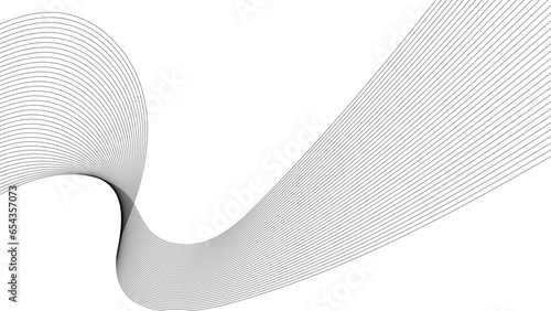 Technology abstract lines on white background. Undulate Grey Wave Swirl, frequency sound wave, twisted curve lines with blend effect.	
