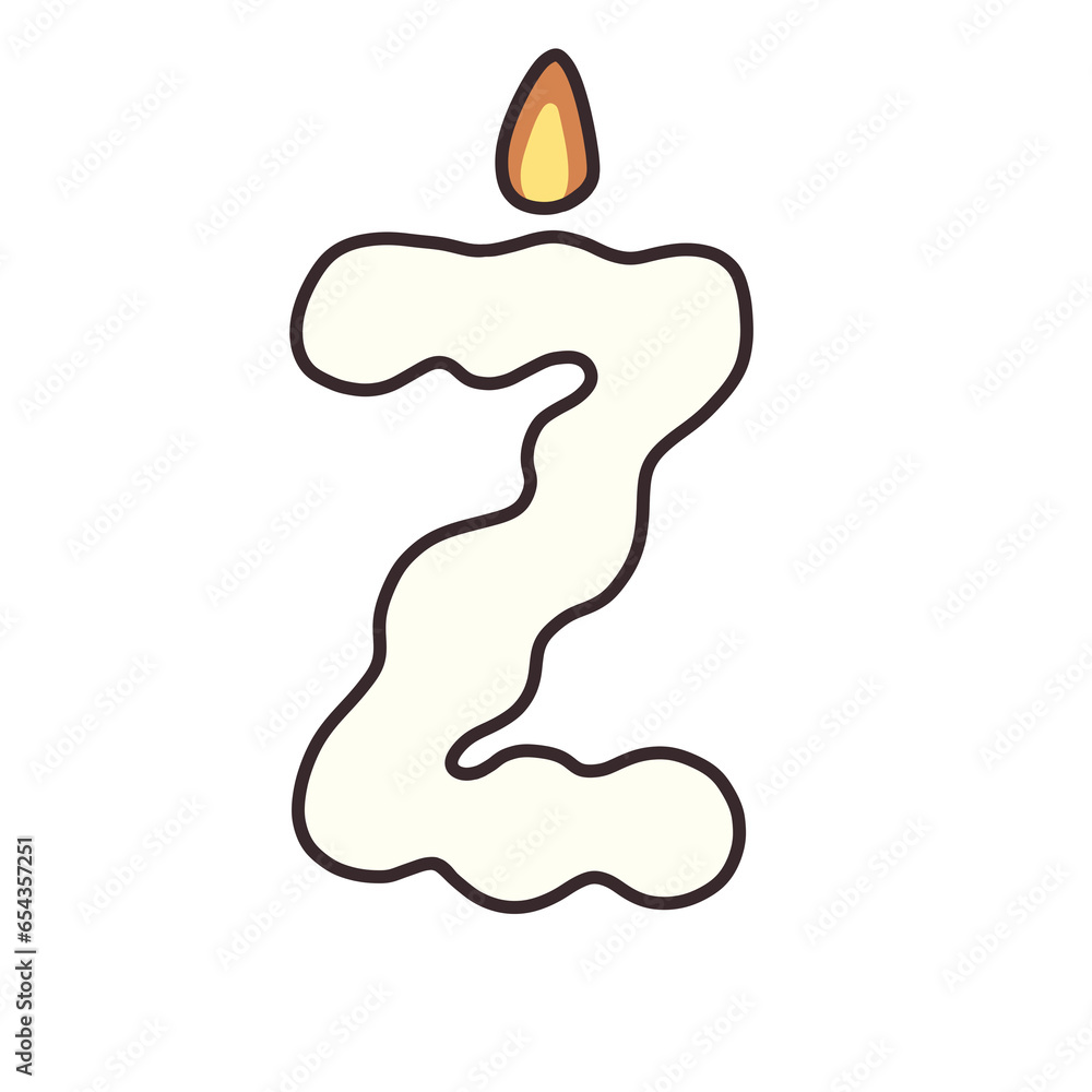 Fototapeta premium Halloween candle font