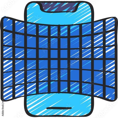 Bending Screen On Mobile Icon