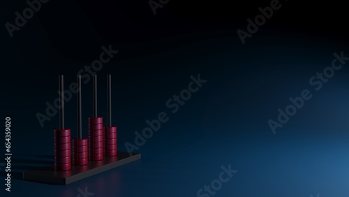 Blue dark background with abacus
