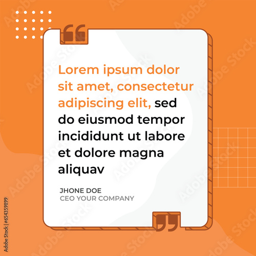 Vector bubble testimonial banner, quote, infographic. social media post template designs for quote