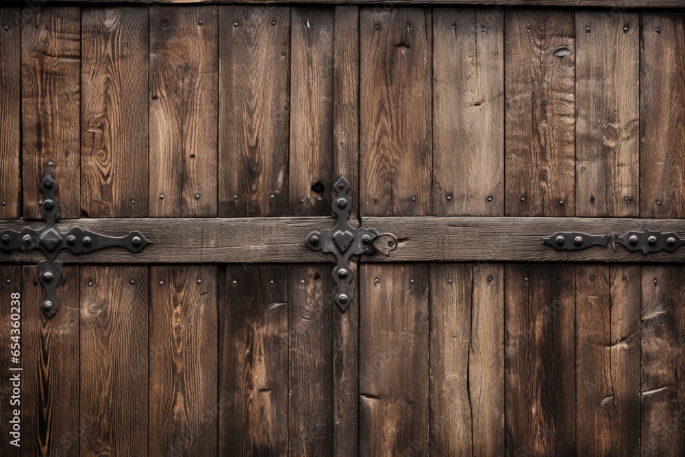 A texture or background of an old oak wooden door up close A texture or background of an old oak wooden door up close