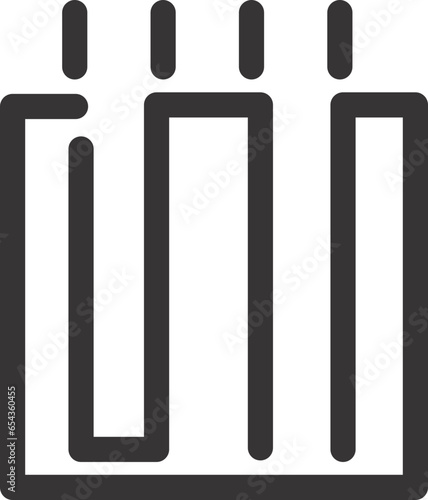 home and building icon outline flat vector 