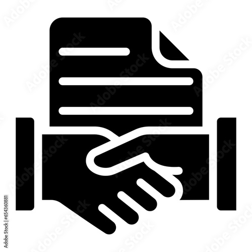 agreement glyph icon