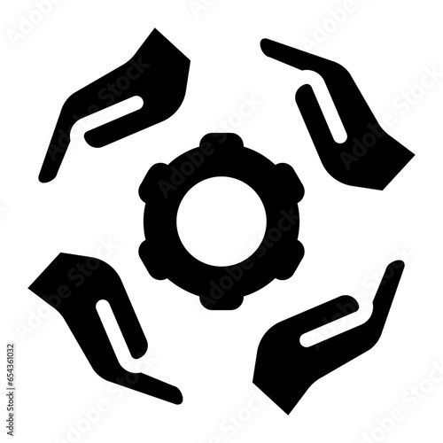 management glyph icon