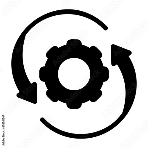 synergy glyph icon