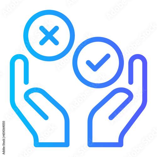 decision making gradient icon