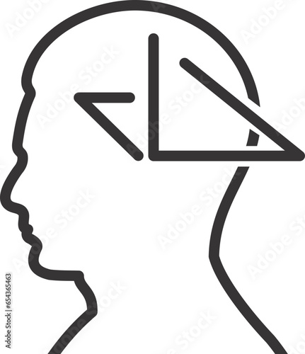 man head icon side view