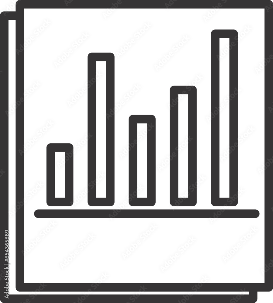 progress report icon flat vector outline progress report icon flat vector outline