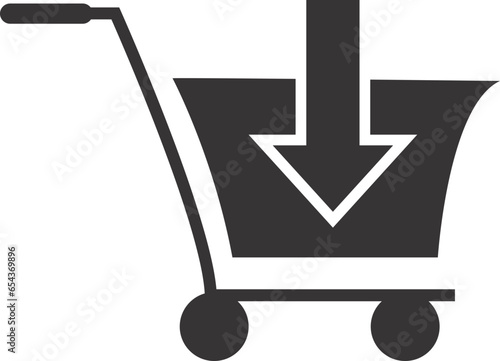 Принти на полотні shopping cart icon with arrows