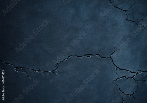 the background of the cracked wall is dark blue