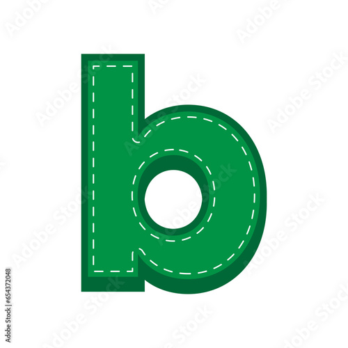 green sewing alphabet