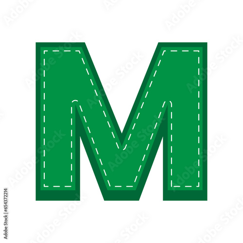green sewing alphabet