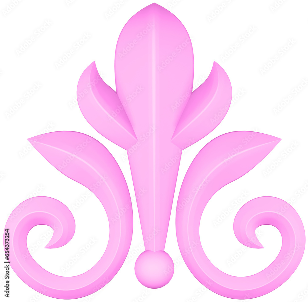 3D illustration render element of openwork decor of different colors on transparent background 3D illustration render element of openwork decor of different colors on transparent background
