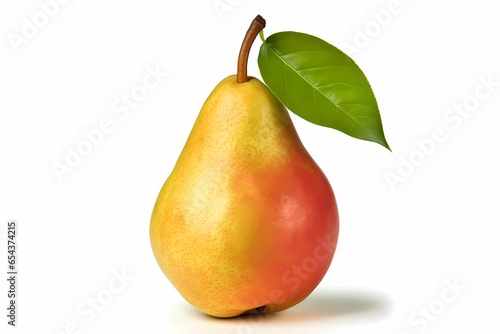 Juicy pear  Sweet  advertising banner isolated on white background 