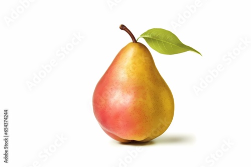 Juicy pear, Sweet, advertising banner isolated on white background,