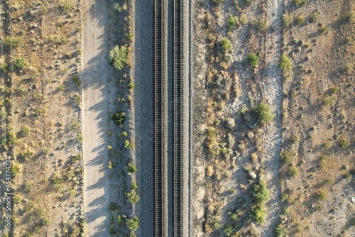 Desret train tracks