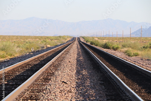 Desert train tracks
