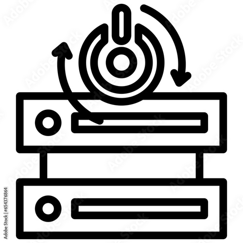 Server Reboot Outline Icon