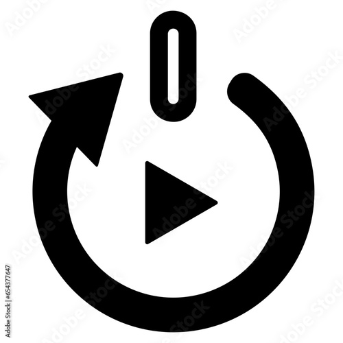 Start Automatically Glyph Icon