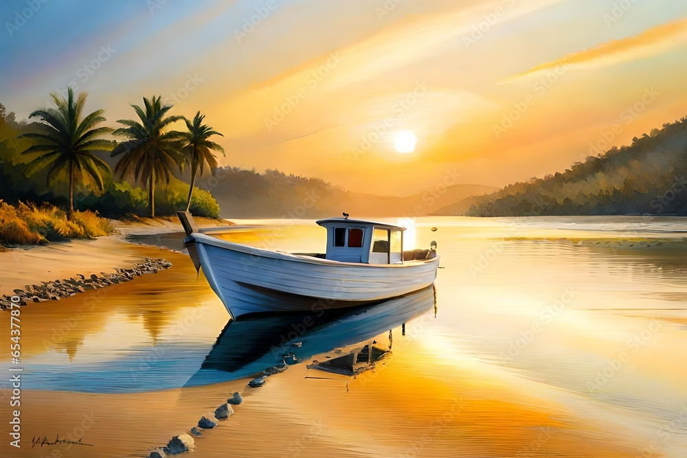 Obraz premium sunset on the beach