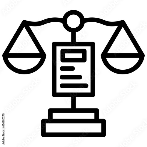 Civil Cases Outline Icon