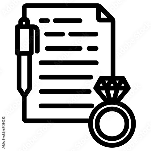Prenuptial Agreement Outline Icon