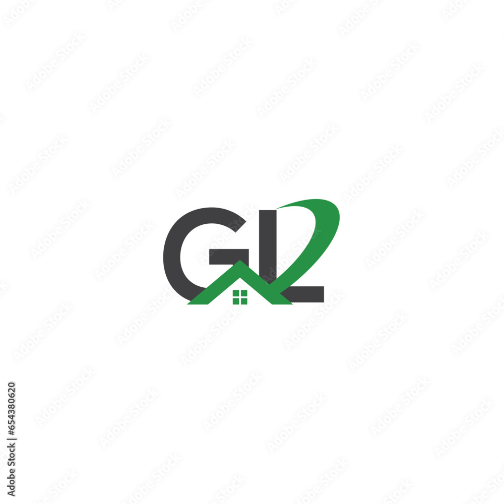GL real estate logo design. GL letter logo. GL real estate icon. GL