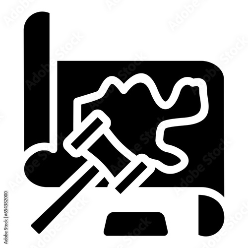 Land Dispute Glyph Icon