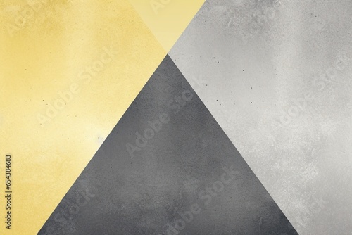 Captivating grey and yellow background texture  featuring minimal geometric triangle shapes in a modern abstract design. A harmonious interplay of gradient  noise  and grain adds depth