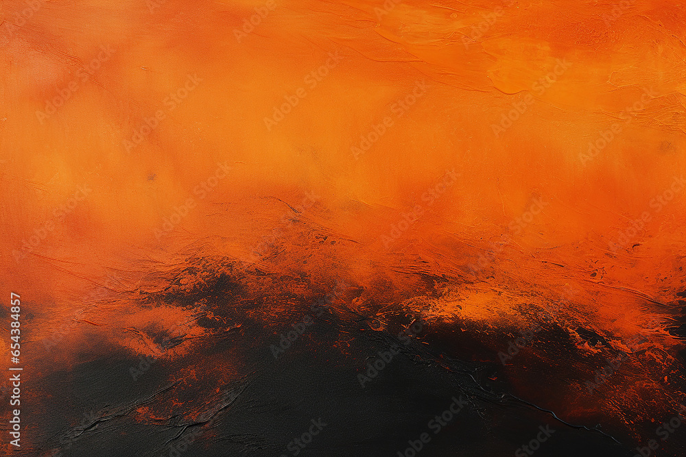 Orange abstract oil painting for background, Generative AI