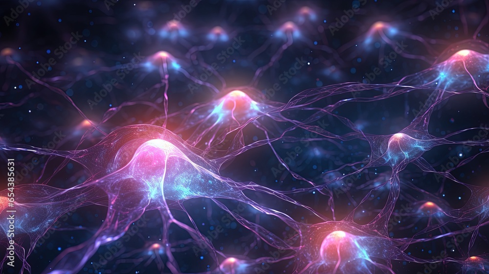 Neurons making synapses