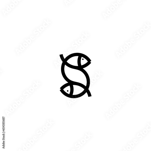 s fish logo vector