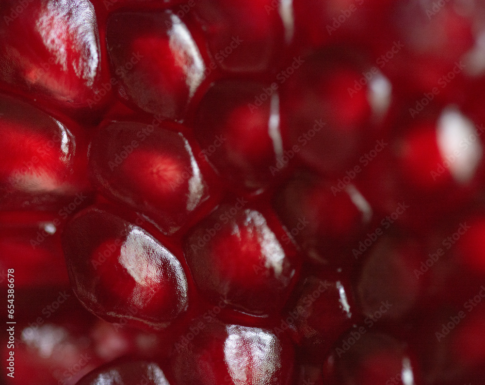 red pomegranate seeds, healthy fruit, close up red pomegranate seeds, healthy fruit, close up