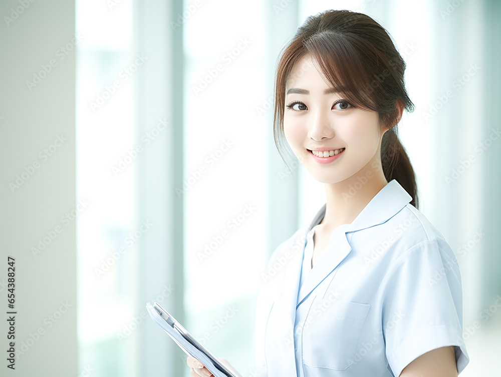 笑顔の女性看護師 笑顔の女性看護師