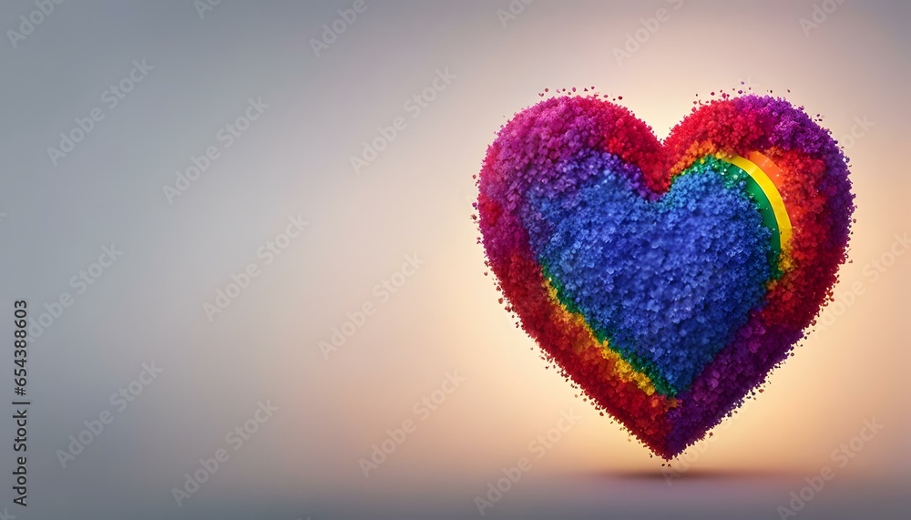 3d rainbow LGBTQ heart on isolated background. gay Generative ai
3d rainbow LGBTQ heart on isolated background. gay Generative ai