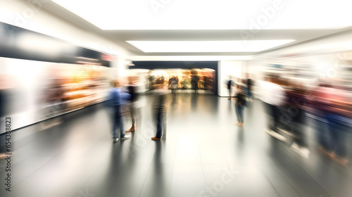 Time lapse photography of busy people in the square or plaza