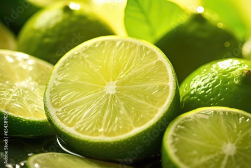 Freshly squeezed lime wedges are provided on the side, ready to be squeezed over the fajitas. The zesty acidity of the lime juice acts as a brightening agent, enhancing the flavors and bringing
