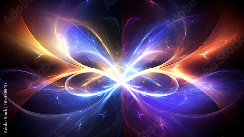 abstract fractal background energy flow - by generative ai