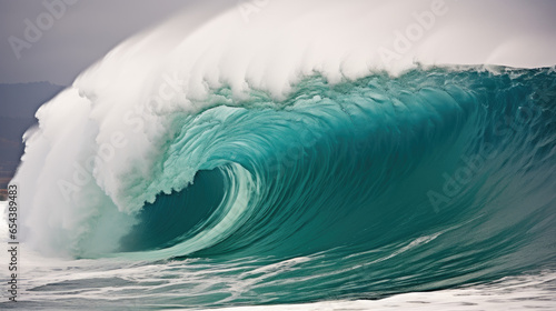 big ocean wave surfing nature water - by generative ai © CEVmemories