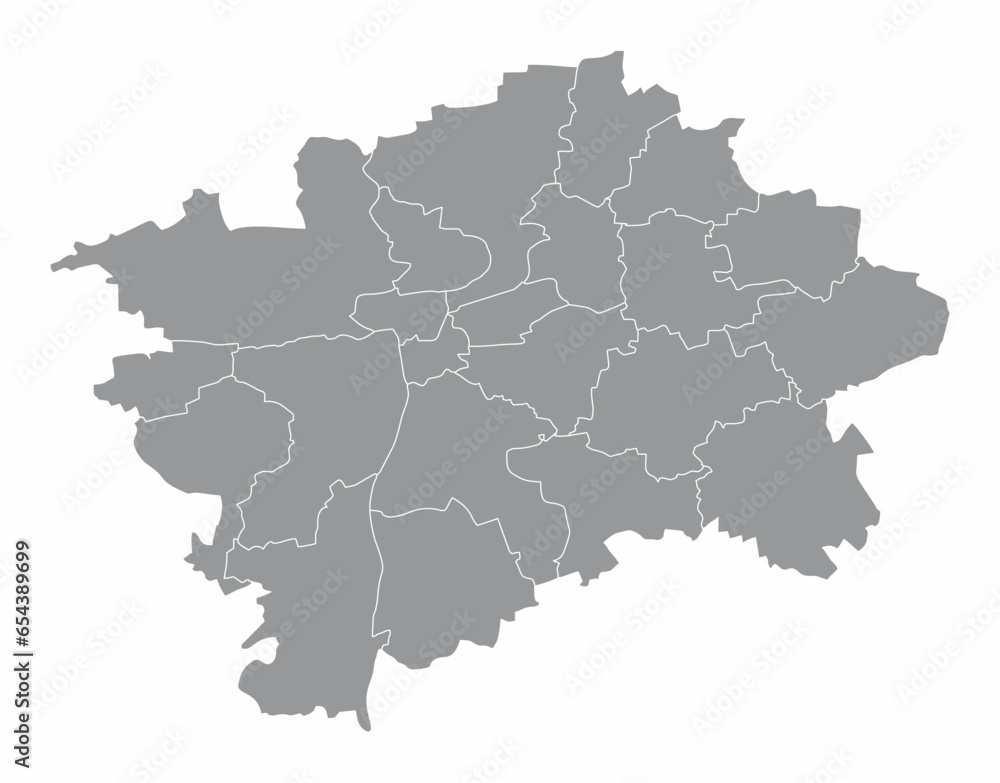 Prague administrative map Prague administrative map